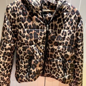 Leopard print winter jacket